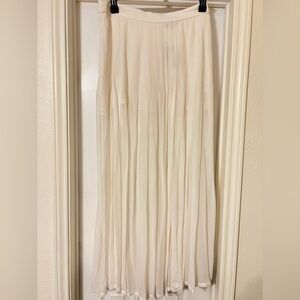 NWT J.CREW PLEATED MAXI CHIFFON VISCOSE SHEER SKIRT